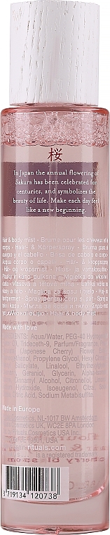 Hair & Body Mist - Rituals The Ritual Of Sakura Hair & Body Mist — photo N2