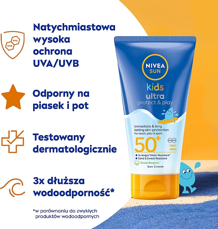 Sunscreen Water-resistant Cream for Kids - Nivea Sun Kids Ultra Protect & Play Sun Cream SPF50+ — photo N3
