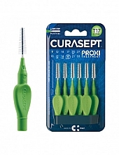 Interdental Brushes 1.7 mm, 6 pcs., green - Curaprox Curasept Proxi T17 Cone Green — photo N1