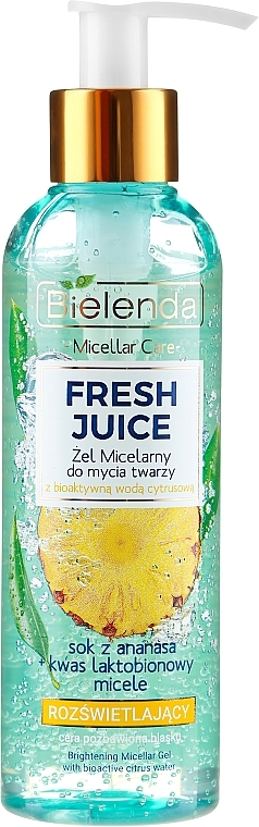 Skin Glowing Micellar Gel - Bielenda Fresh Juice Micellar Gel Pineapple — photo N1