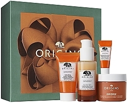 Fragrances, Perfumes, Cosmetics Face Care Set - Origins Ginzing High Value Set (cr/50ml + eye/cr/5ml + ser/30ml + scrub//30ml)