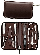 Fragrances, Perfumes, Cosmetics Manicure Set 'Houston', 7 pcs - Erbe Solingen Manicure Set Antique Braun