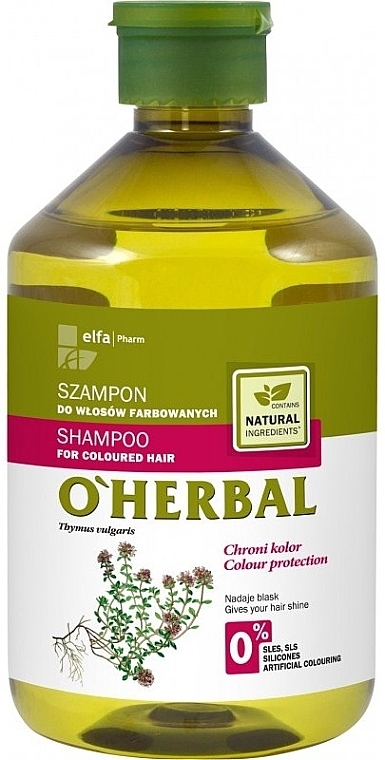 Thyme Extract Colored Hair Shampoo - O'Herbal — photo N1