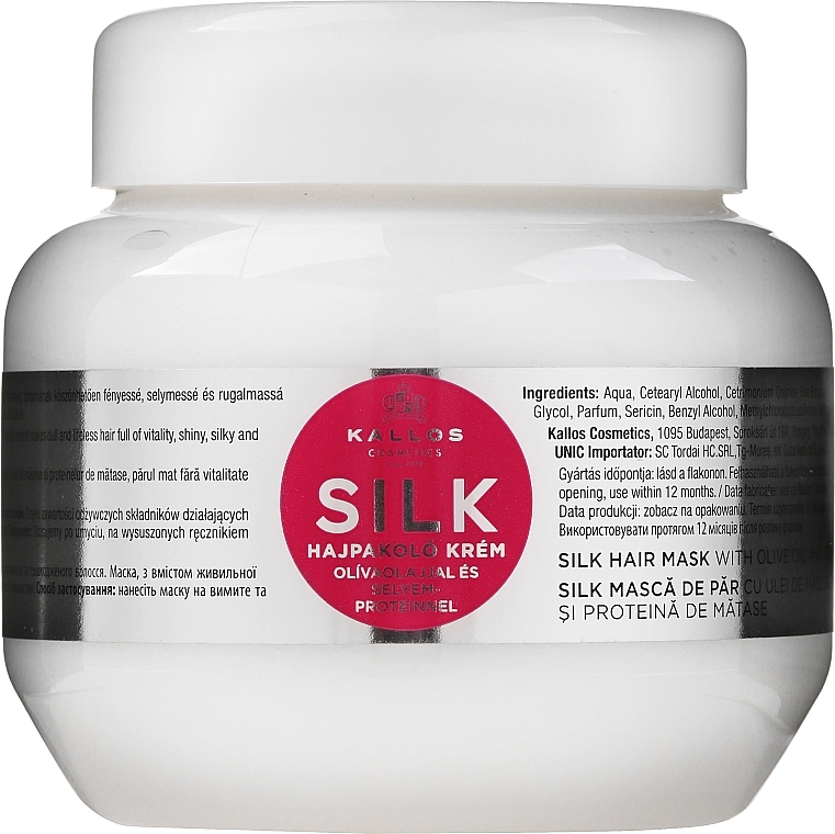 Nourishing Hair Mask - Kallos Cosmetics Kallos Cosmetics Silk Hair Mask — photo N2