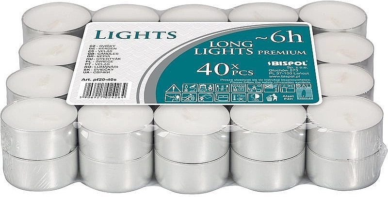 Tealights - Bispol Premium Long Lights — photo N1