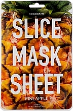 Fragrances, Perfumes, Cosmetics Facial Slice Mask Sheet "Pineapple" - Kocostar Slice Mask Sheet Pineapple