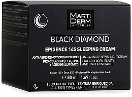 Facial Night Cream - MartiDerm Black Diamond Epigence 145 Sleeping Cream — photo N1