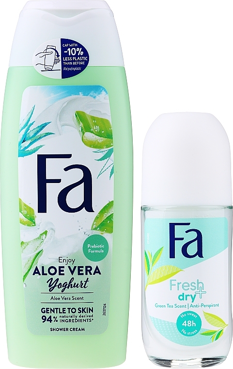 Set - Fa Aloe Vera And Green Tea (deo/50ml + sh/gel/250ml) — photo N2