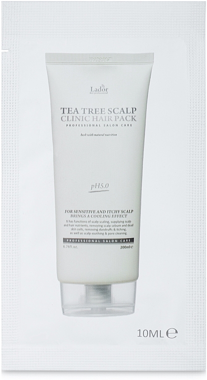 GIFT! Tea Tree Scalp Mask - La'dor Tea Tree Scalp Clinic Hair Pack (sample) — photo N1