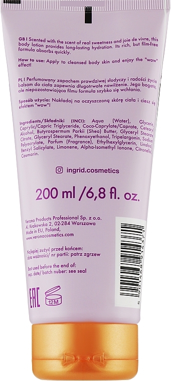 Perfumed Body Lotion - Ingrid Cosmetics Sensual Violet Perfumed Body Lotion — photo N2