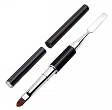 Double-Sided Gel and Acrylic Brush, black - Sleek Shine — photo N1