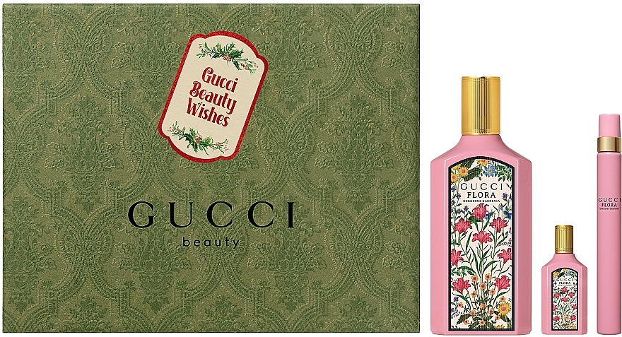 Gucci Flora Gorgeous Gardenia - Set (edp/50 ml + edp/mini/10 ml + edp/mini/5 ml) — photo N1