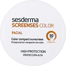 Fragrances, Perfumes, Cosmetics Sunscreen Foundation, brown - SesDerma Laboratories Screen Ses Compact SPF 50 Brown