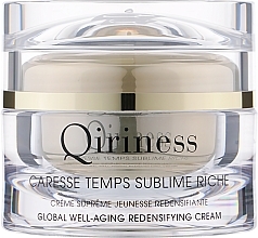 Fragrances, Perfumes, Cosmetics Anti-Aging & Regenerating Cream, natural line - Qiriness Caresse Temps Sublime Riche Global Well-Aging Redensifying Cream