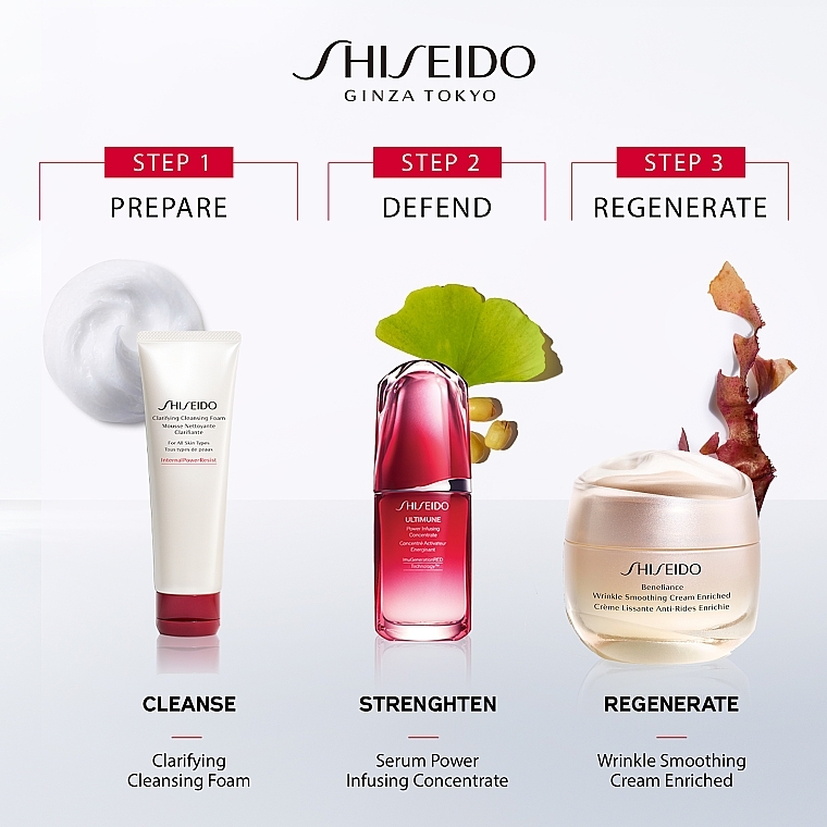 Set - Shiseido Benefiance Enriched Holiday Kit (f/cr/50ml + clean/foam/15ml + f/lot/30ml + f/conc/10ml) — photo N5