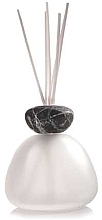 Fragrance Diffuser without Filling, 400 ml, black lid - Millefiori Milano Marble Glass Frosted Diffuser Black Cap — photo N2