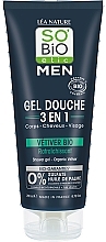 Vetiver Shower Gel & Shampoo 3in1 - So’Bio Etic MEN 3-in-1 Vetiver Shower Gel — photo N1