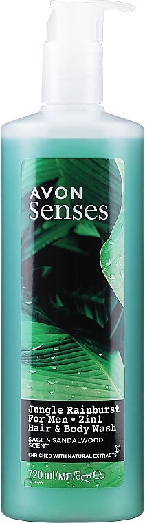 Hair & Body Wash Gel "Jungle Rainburst" - Avon Senses — photo N3