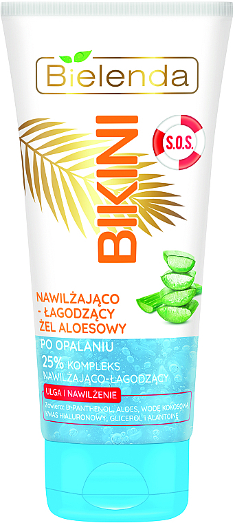 Moisturizing & Soothing Aloe Vera After Sun Gel - Bielenda Bikini S.O.S Gel — photo N1