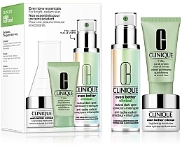 Fragrances, Perfumes, Cosmetics キット - Clinique Even Tone Essentials Set (serum/50ml + scrub/30ml + cr/15ml)