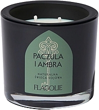 Natural Soy Candle with Two Wicks 'Patchouli & Amber' - Flagolie — photo N1