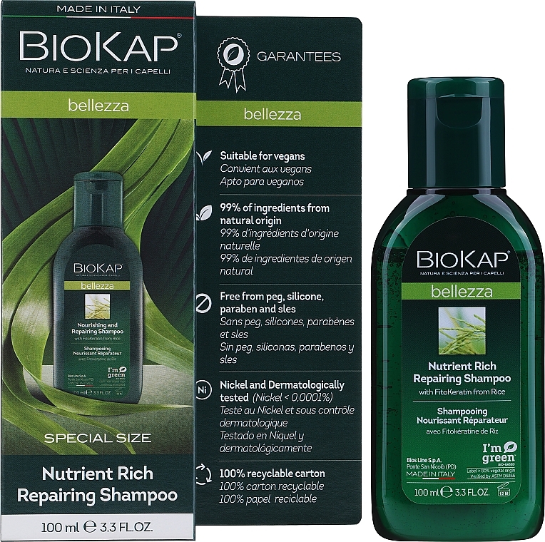 GIFT! Nourishing Repair Shampoo - BiosLine BioKap Nourishing Repair Shampoo — photo N2