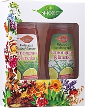 Fragrances, Perfumes, Cosmetics Set - Bione Cosmetics Lemongrass & Lime Set (shampoo/260ml + sh/gel/260ml)