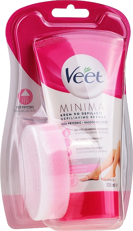 Shower Depilatory Cream for Normal Skin - Veet In Shower Hair Removal Cream Normal Skin — photo N1