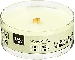 Fragrances, Perfumes, Cosmetics Scented Candle in Glass - Woodwick Petite Candle Fig Leaf & Tuberose 