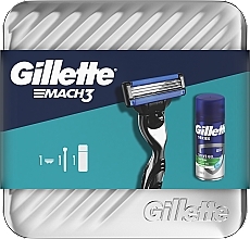 Set - Gillette Mach 3 (razor/1pc + foam/75ml + box/1pc) — photo N2