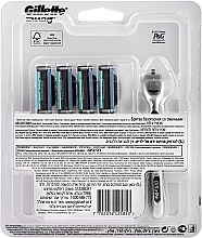 Shaving Razor with 12 Refill Cartridges - Gillette Mach3 — photo N2