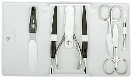 Fragrances, Perfumes, Cosmetics Manicure Set 'Rainbow', white, 7 pcs - Erbe Solingen