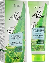 Fragrances, Perfumes, Cosmetics Moisturizing Face Cream 'Mattifying & Pore Tightening' - Vitex Aloe Mattifying Pore Minimizing Cream