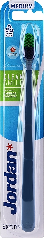 Clean Smile Toothbrush (medium), blue-green - Jordan — photo N1