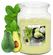 Premium Scented Candle in Jar 'Mint & Avocado' - Bispol Premium Line Aura Garden Mint & Avocado — photo N1