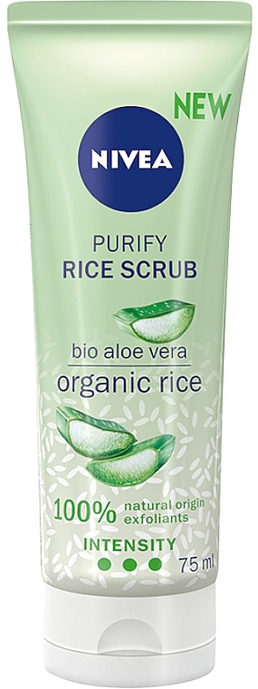 Face Scrub "Aloe Vera and Iris" - Nivea Purify Rice Scrub — photo N1