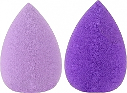 Makeup Mini-Sponge, 2 pcs - Tools For Beauty Mini Concealer Makeup Sponge Purple — photo N1