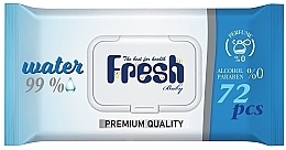 Fragrances, Perfumes, Cosmetics Wet Wipes, blue, with flap, 72 pcs. - Fresh Baby 99% Water Blue Wipes