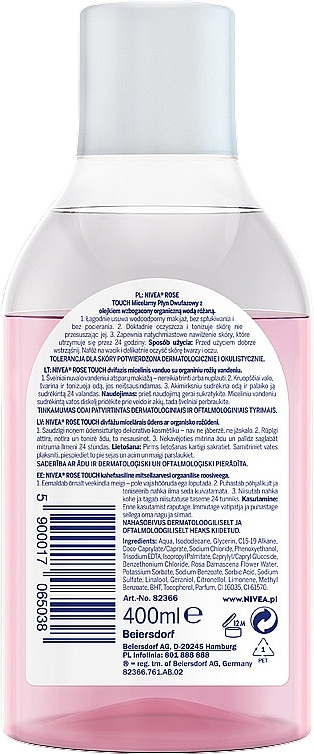 NIVEA MicellAIR Skin Breathe Micellar Rose Water With Oil - Miccelar Rose Water — photo N2