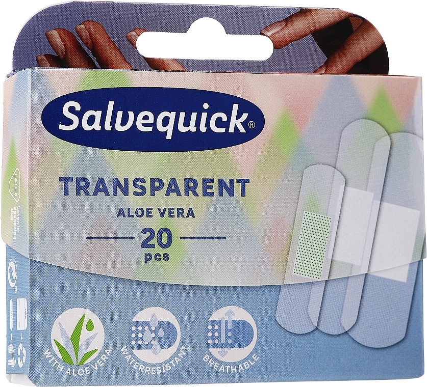 Clear Aloe Vera Plasters - Salvequick Transparent Aloe Vera — photo N1