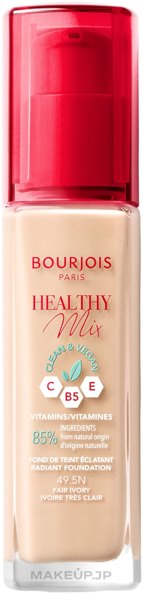 Bourjois Healthy Mix Clean & Vegan - Bourjois Healthy Mix Clean & Vegan Foundation — photo 49.5N - Fair Ivory