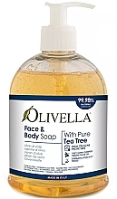 Olive Oil Liquid Face & Body Soap 'Tea Tree' - Olivella Pure Tea True Olive Oil Face & Body Soap	 — photo N1