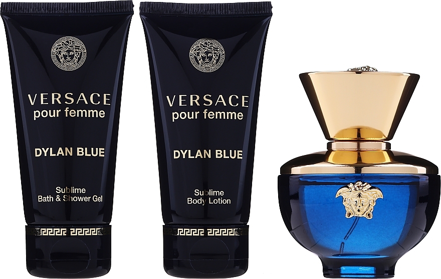 Versace Pour Femme Dylan Blue - Set (edp/50ml + b/l/50ml + s/g/50ml) — photo N2