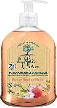 Liquid Soap with Peach Blossom Scent - Le Petit Olivier Pure Liquid Soap of Marseille Peach Blossom — photo N1