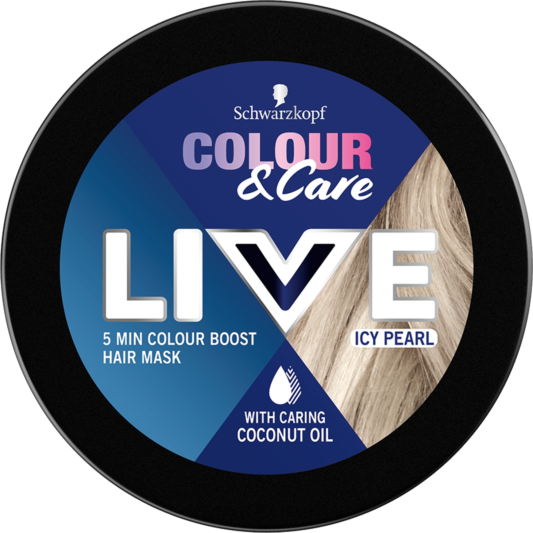 Semi-Permanent 5-Minute Hair Mask - Schwarzkopf Live Colour & Care 5 Minute Hair Mask — photo Icy Pearl