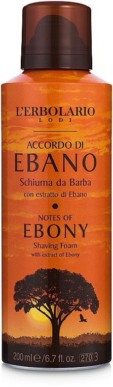 Shaving Foam "Black Tree" - L'Erbolario Notes Of Ebony Shaving Foam — photo N1
