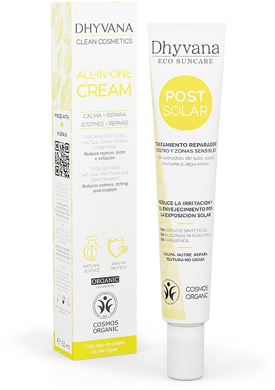 Revitalizing Face Cream - Dhyvana Post Solar All-in-One Cream — photo N1