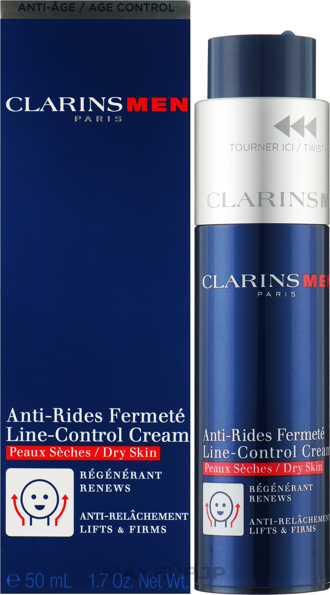 Anti-Aging Cream for Dry Skin - Clarins Men Line-Control Cream For Dry Skin — photo 50 ml