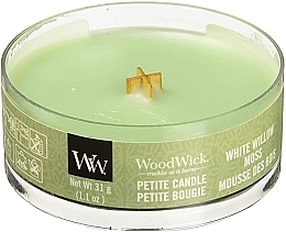 Fragrances, Perfumes, Cosmetics Scented Candle in Glass - Woodwick White Willow Moss Petite Candle