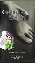 Fragrances, Perfumes, Cosmetics Collagen Foot Care - Voesh Socks Deluxe Pedicure Mask Enriched With Phyto Collagen & Peppermint